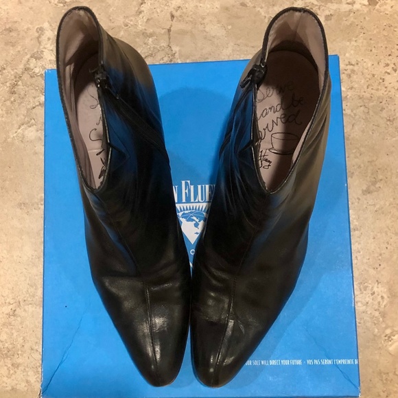 Black - John Fluevog - Half Ankle  Boots - Booties - Heels - Picture 4 of 9